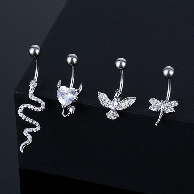 Body Jewelry Belly Button Rings - Crystal Belly Button Ring Animal Shape