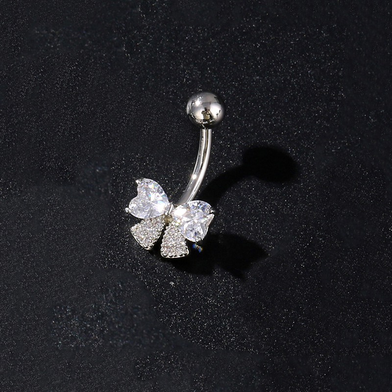 Body Jewelry Belly Button Rings - 1pc Stainless Steel Butterfly Flower Belly