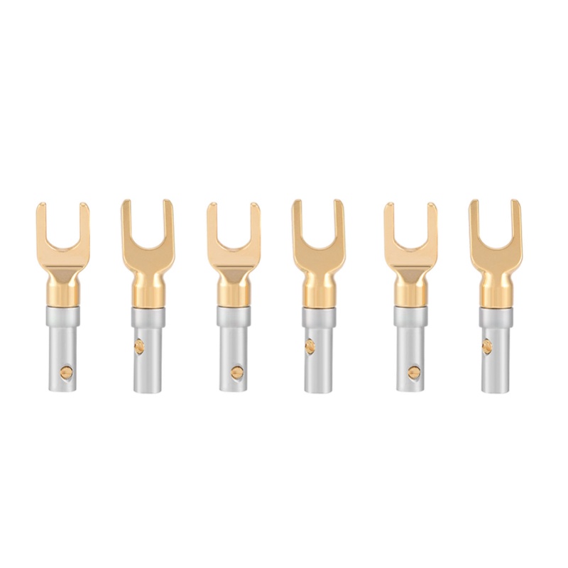 Body Jewelry 4 U - 6 Pcs Gold Plated 4mm Banana