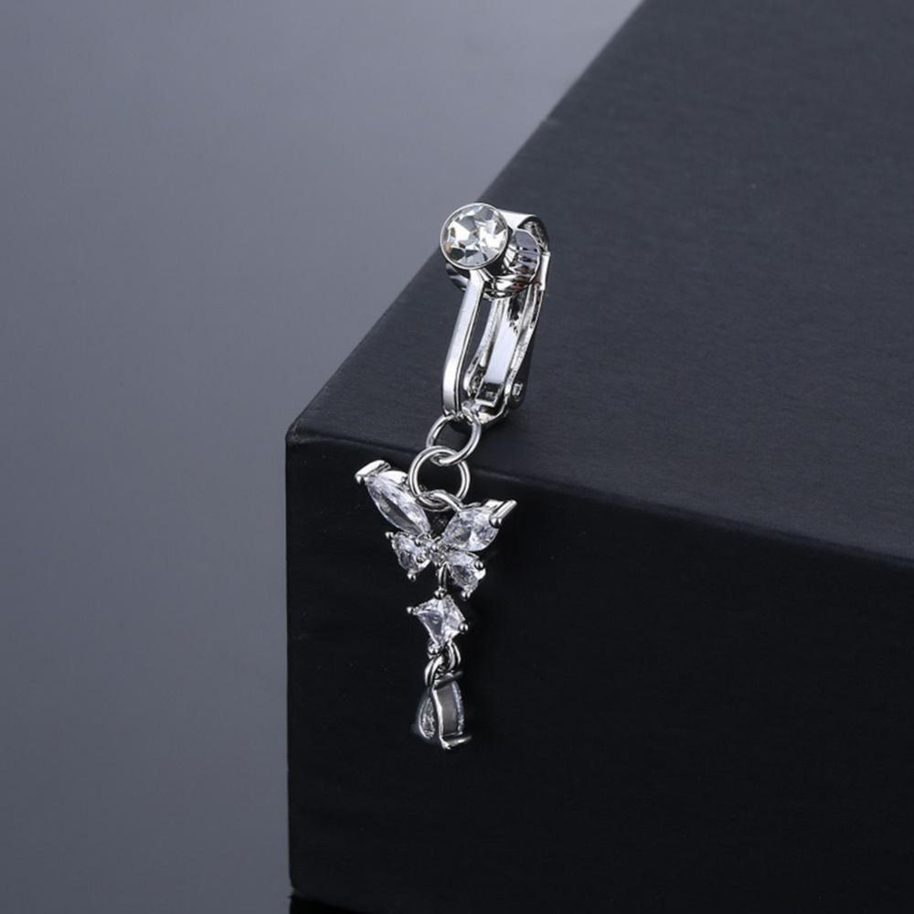 Body Jewelry Belly Button Rings - Butterfly Design Clip On Belly Button