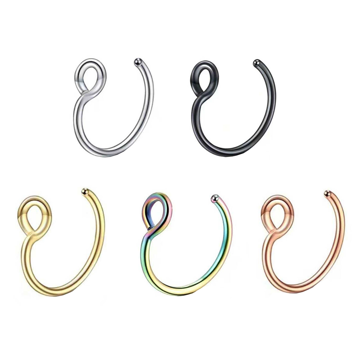 Yg Body Jewelry - 1Pcs Women Fake Piering Nose Ring