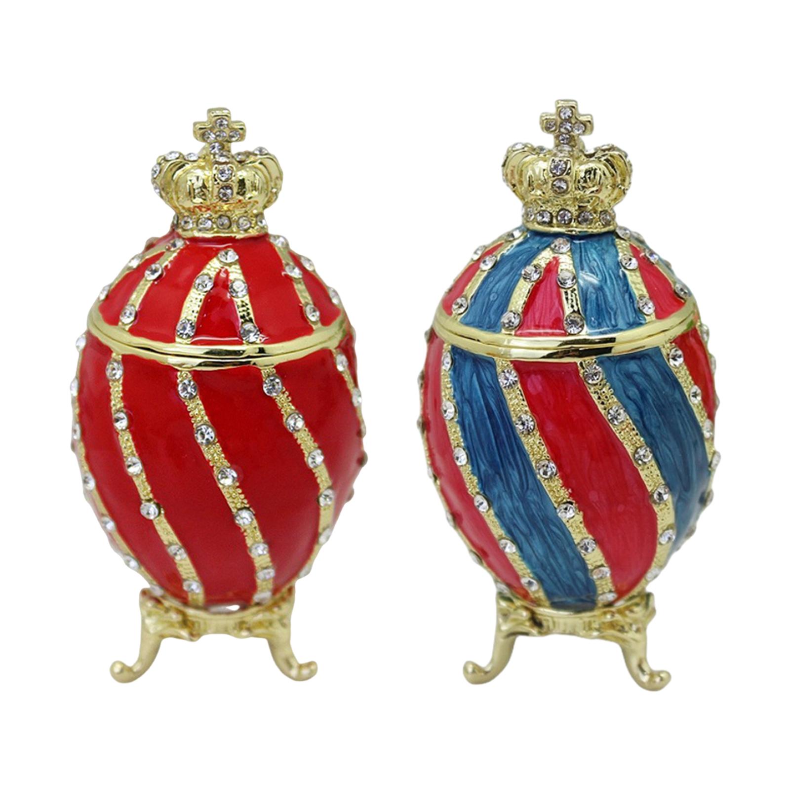 Body Jewelry Display Case - Faberge Egg Trinket Box Container Case