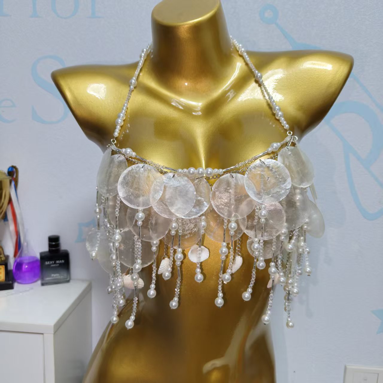 Body Jewelry Bra - Handmade Sparkly Mermaid Top Costume Women