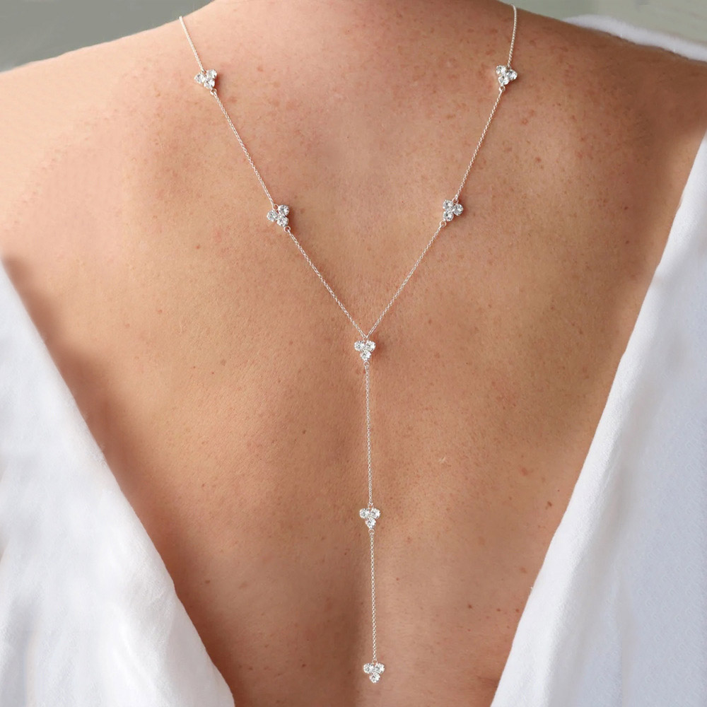Body Jewelry For Backless Dress - Stonefans Elegant Crystal Back Drop Body