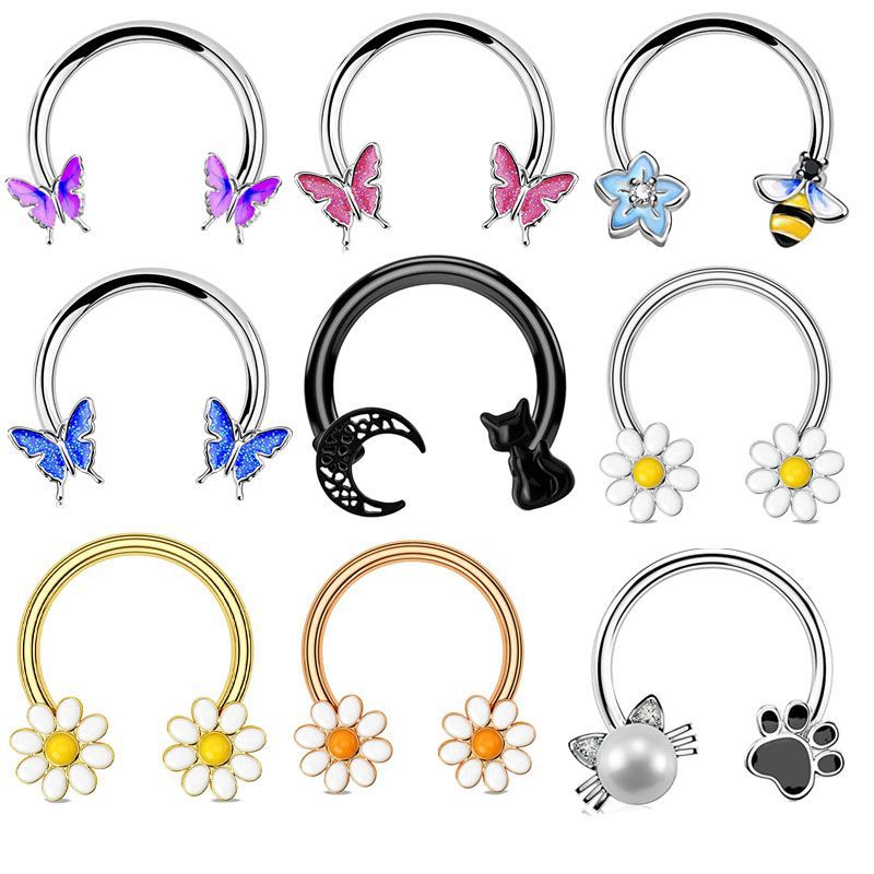 Body Jewelry Surgical Steel - 16G Septum Ring Daith Piercing Jewelry
