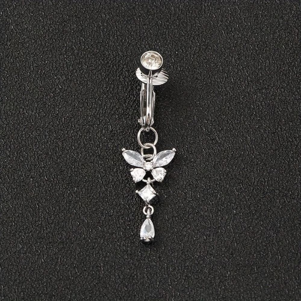 Body Jewelry Belly Button Rings - Butterfly Design Clip On Belly Button