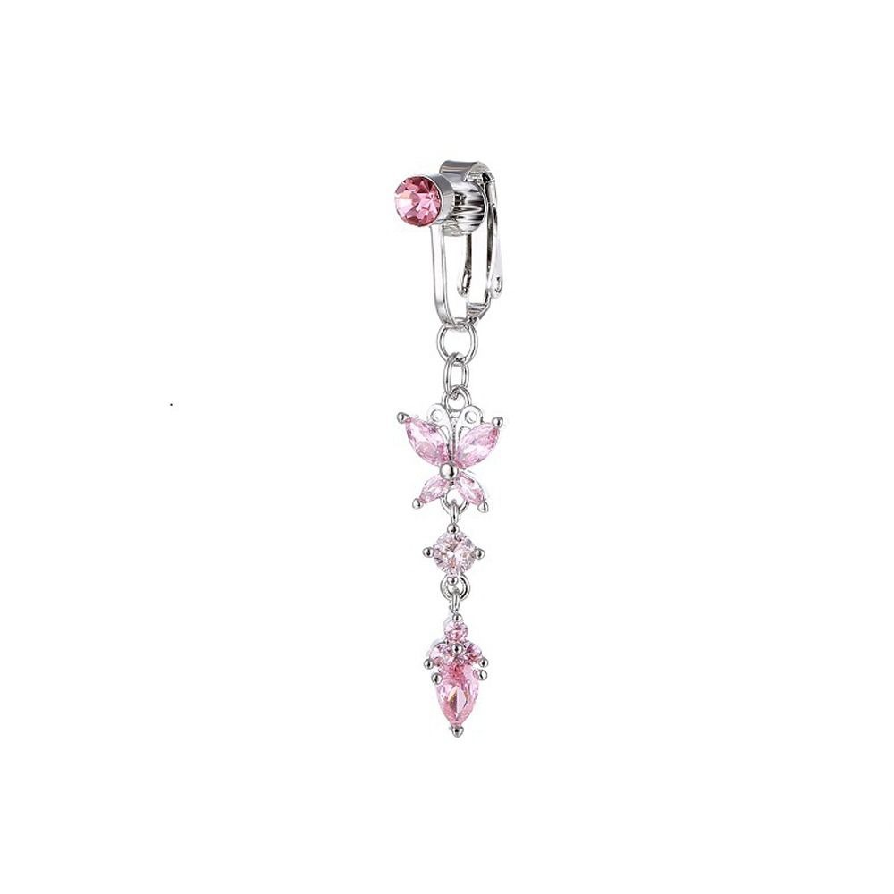 Body Jewelry Belly Button Rings - Butterfly Zircon Girl Gift Electroplate Women