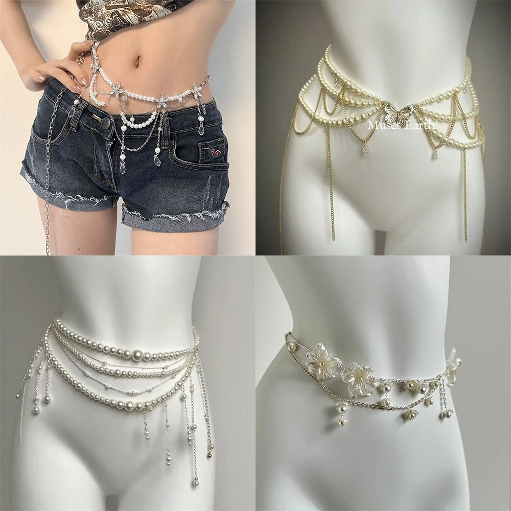 Body Jewelry Helix - Fashion Elegant Pearl Waist Chains Waist