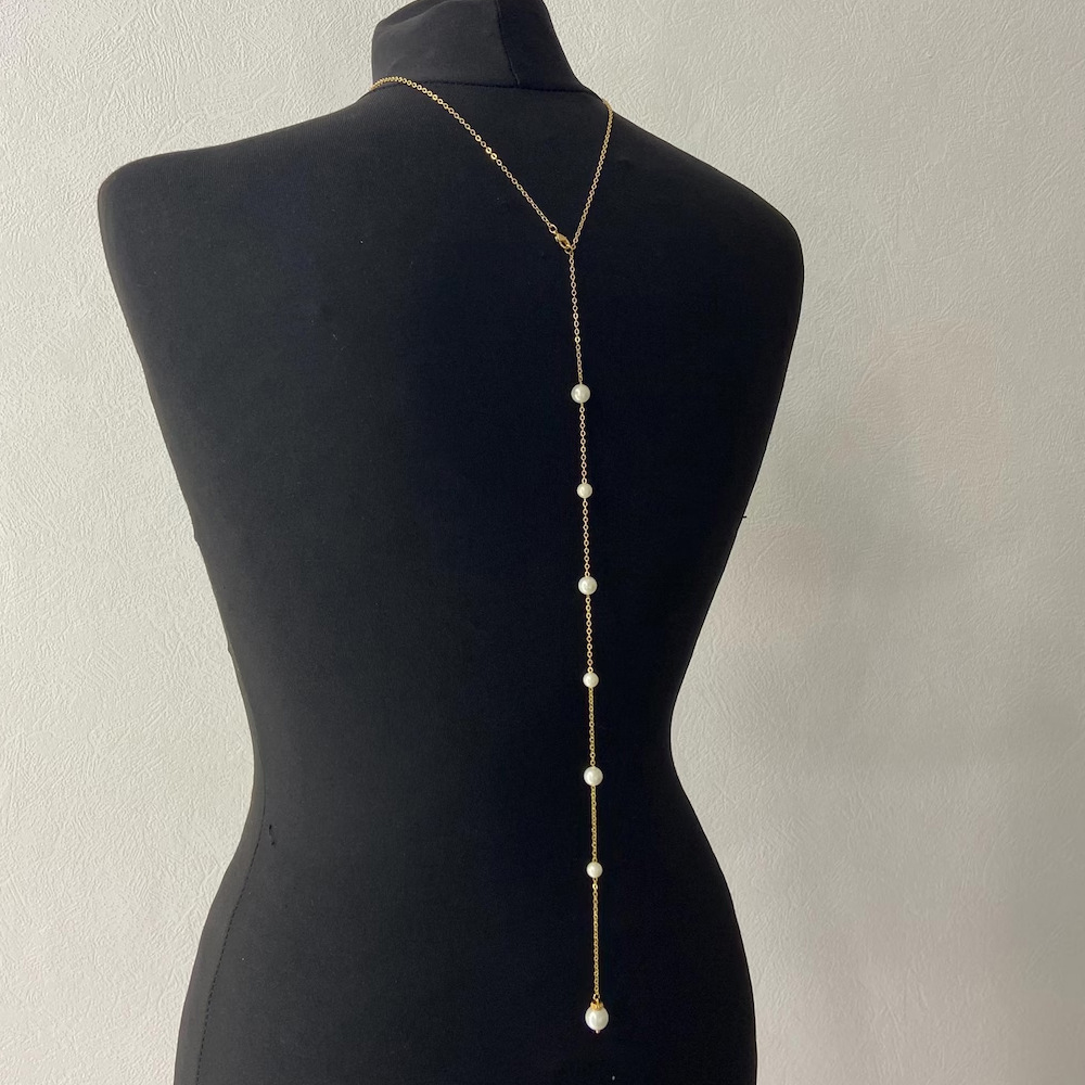 Bohemian Bridal Back Chain Nec - Body Jewelry For Backless Dress review and price