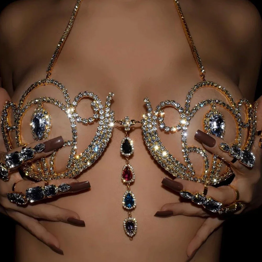 Luxury Rhinestone Bikini Bra G - Body Jewelry Bra review and price
