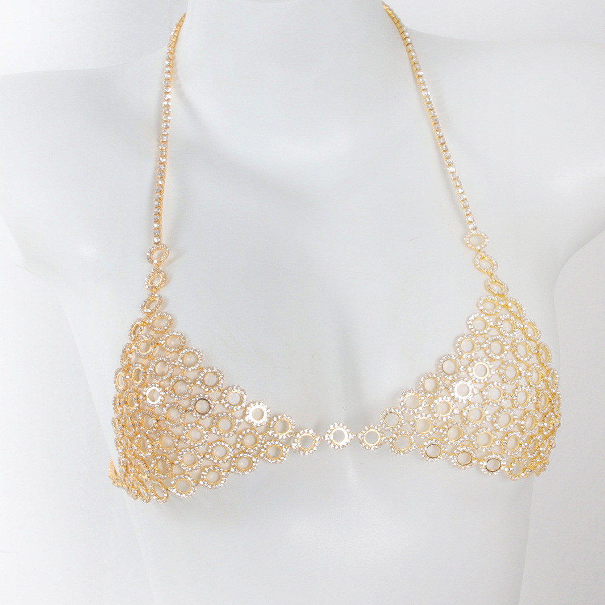 Fashionable Circular Splicing  - Body Jewelry Bra review and price