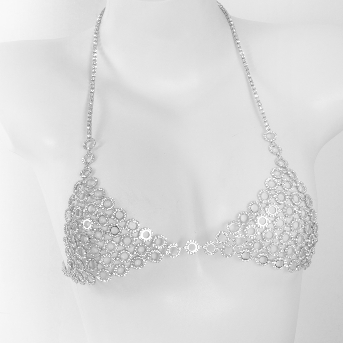 Fashionable Circular Splicing  - Body Jewelry Bra review and price