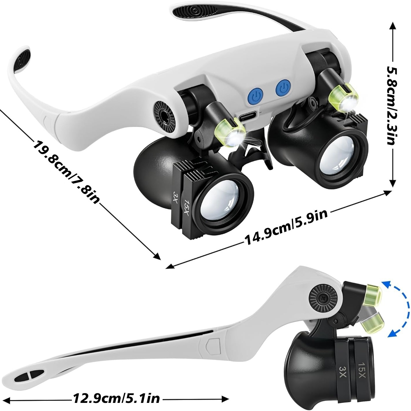 Head-mounted LED Magnifying Gl - Body Jewelry Display Case review and price