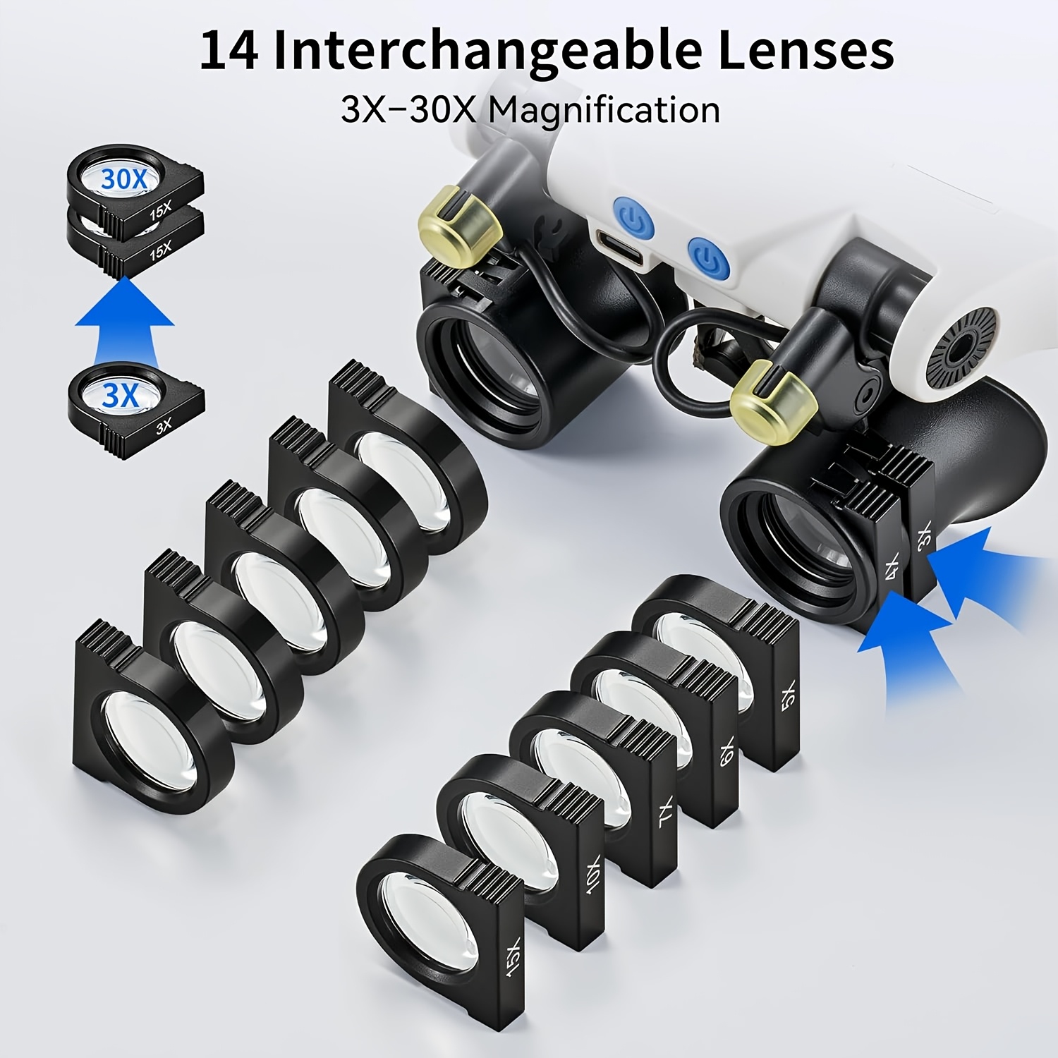 Head-mounted LED Magnifying Gl - Body Jewelry Display Case review and price