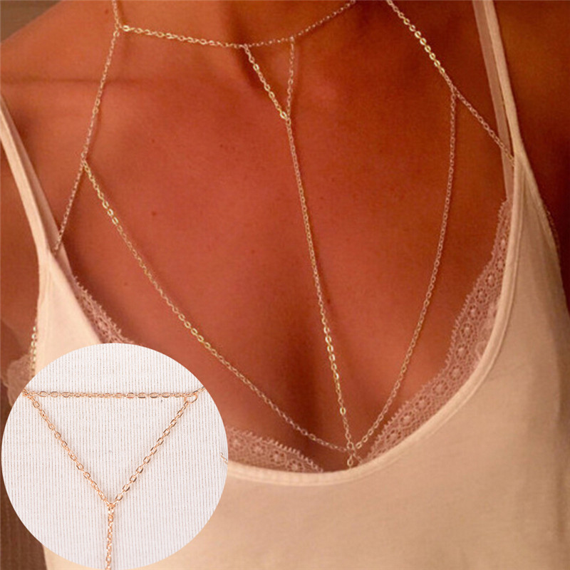 Gold Silver Fashion Link Chain - Body Jewelry Bra review and price