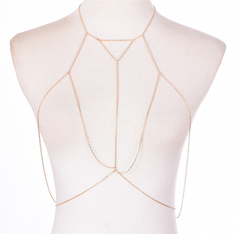 Gold Silver Fashion Link Chain - Body Jewelry Bra review and price