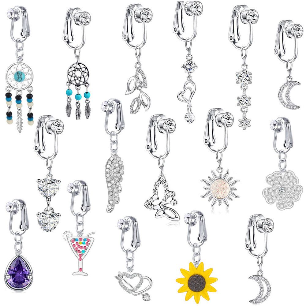 Faux Fake Belly Butterfly Fake - Body Jewelry Belly Button Rings review and price