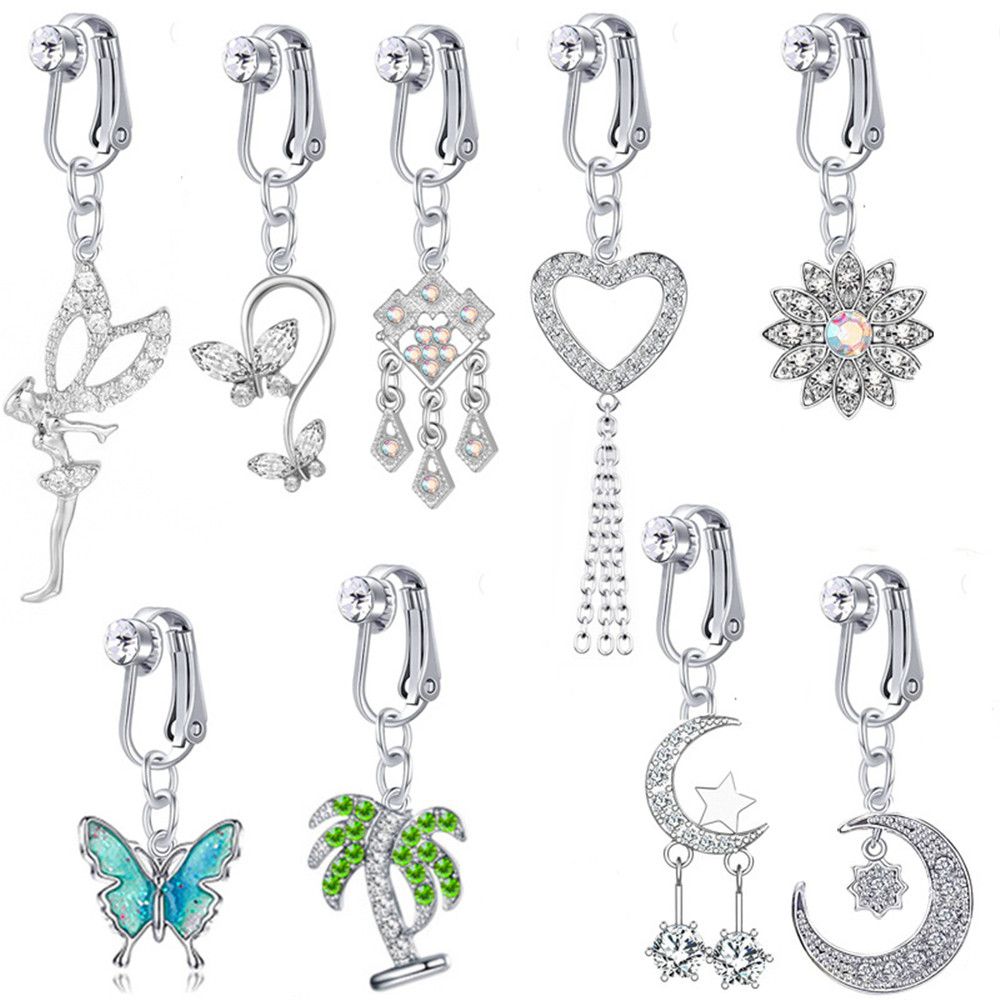 Faux Fake Belly Butterfly Fake - Body Jewelry Belly Button Rings review and price