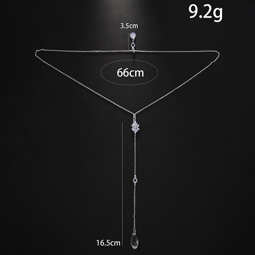 Luxury Zircon Water Drop Back  - Body Jewelry For Backless Dress review and price