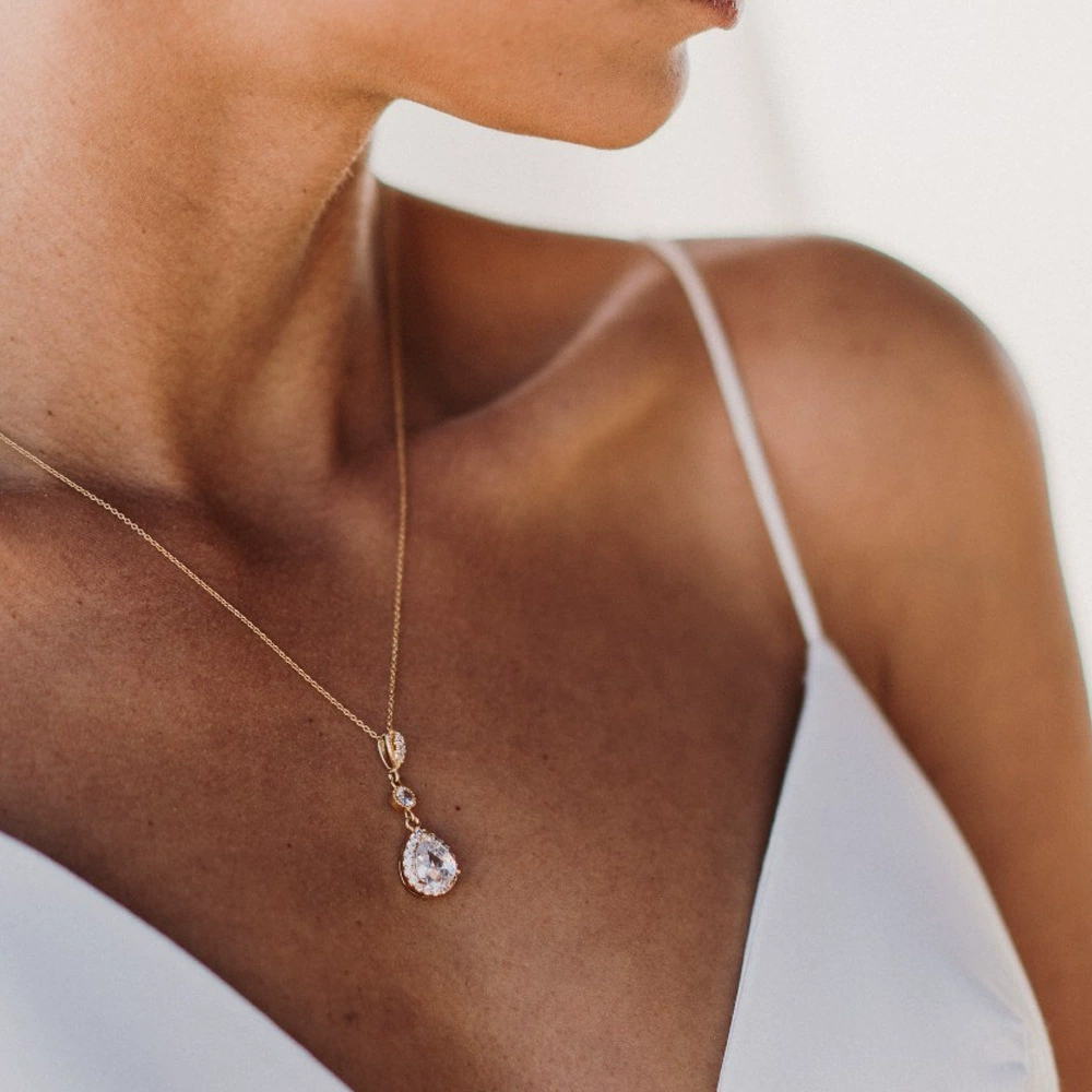 Luxury Zircon Water Drop Back  - Body Jewelry For Backless Dress review and price