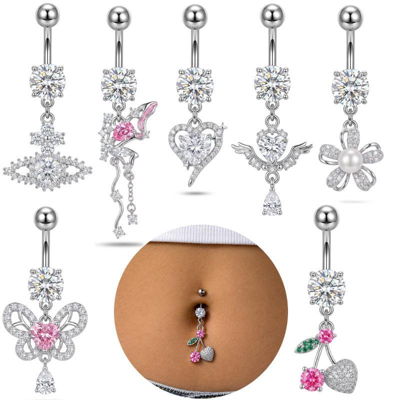1Pcs Dangle Belly Button Rings - Body Jewelry Surgical Steel review and price
