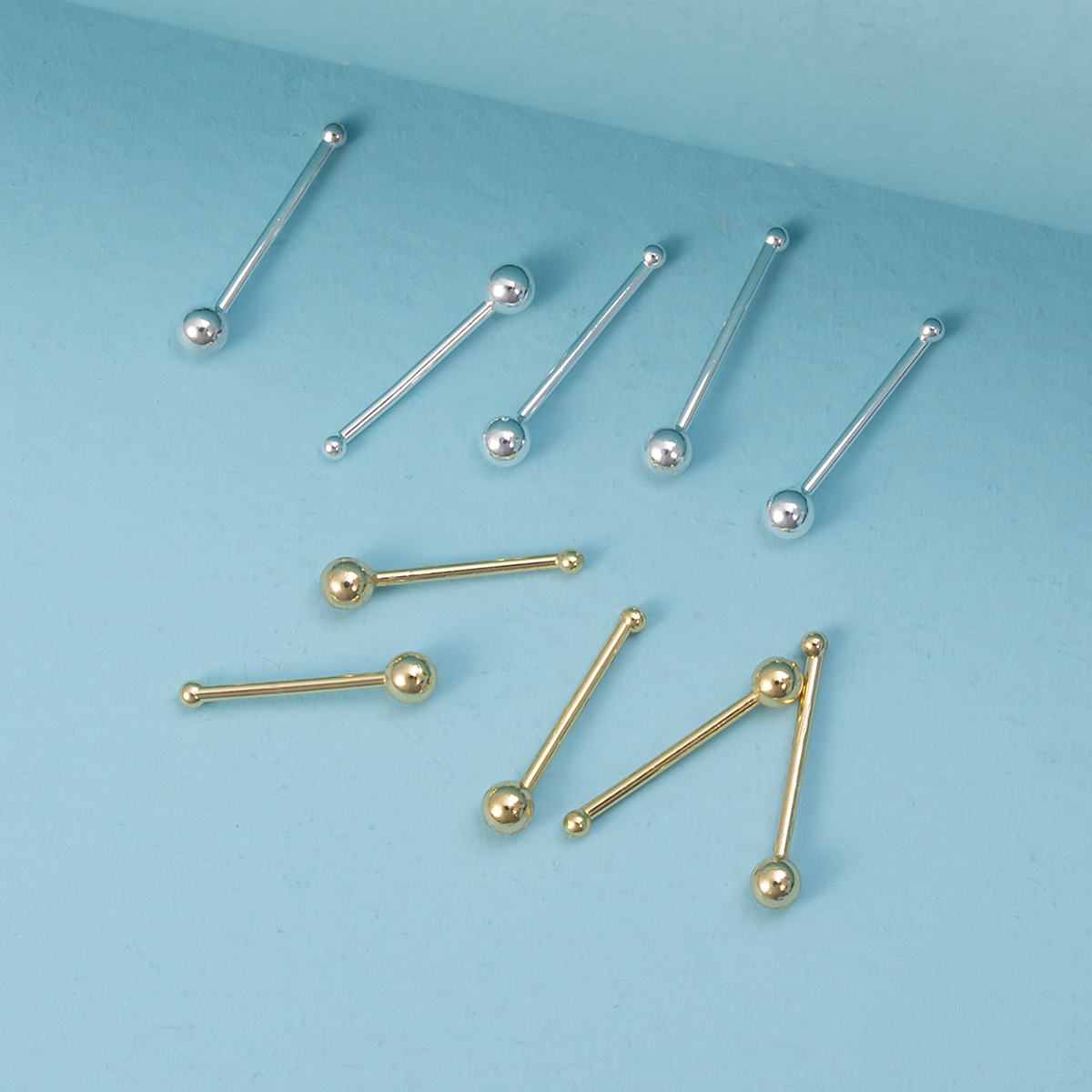 10pcs Nose Stud Rings Cartilag - Nostril Screw Pin review and price