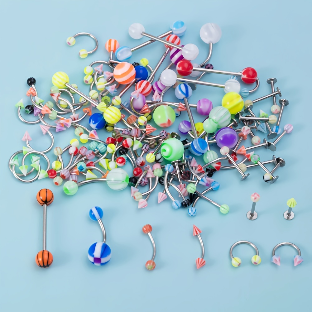 45/80/110Pcs Mix Styles Stainl - Body Jewelry Display Case review and price