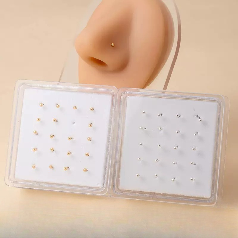 Silver Jewelry Box Nose Studs  - Body Jewelry Display Case review and price