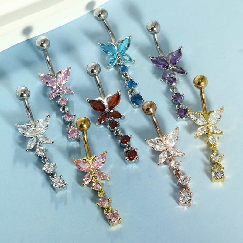 14GA Golden Butterfly with Dan - Body Jewelry Belly Button Rings review and price