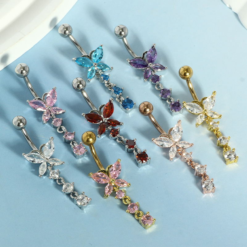 14GA Golden Butterfly with Dan - Body Jewelry Belly Button Rings review and price