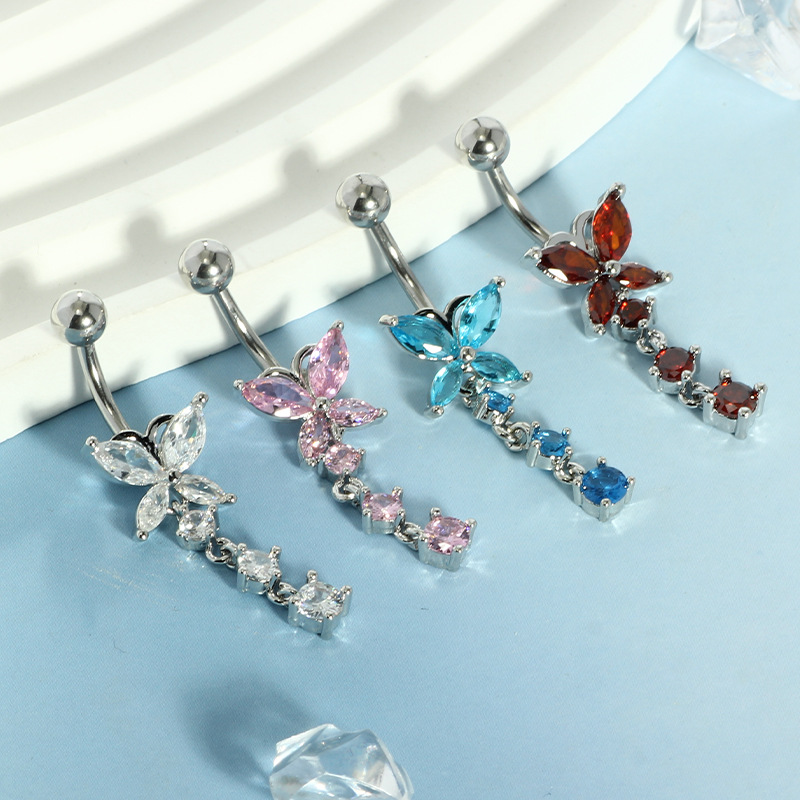 14GA Golden Butterfly with Dan - Body Jewelry Belly Button Rings review and price