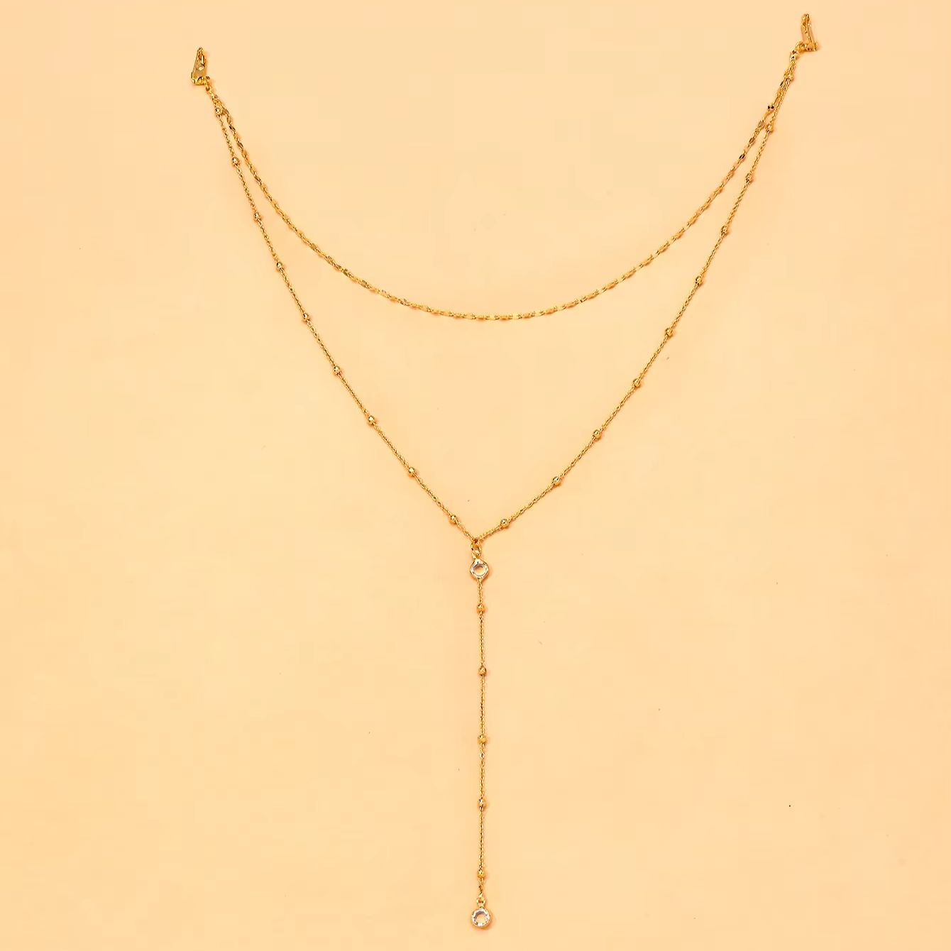 Delicate Gold Plated CZ Beaded - Body Jewelry For Backless Dress review and price