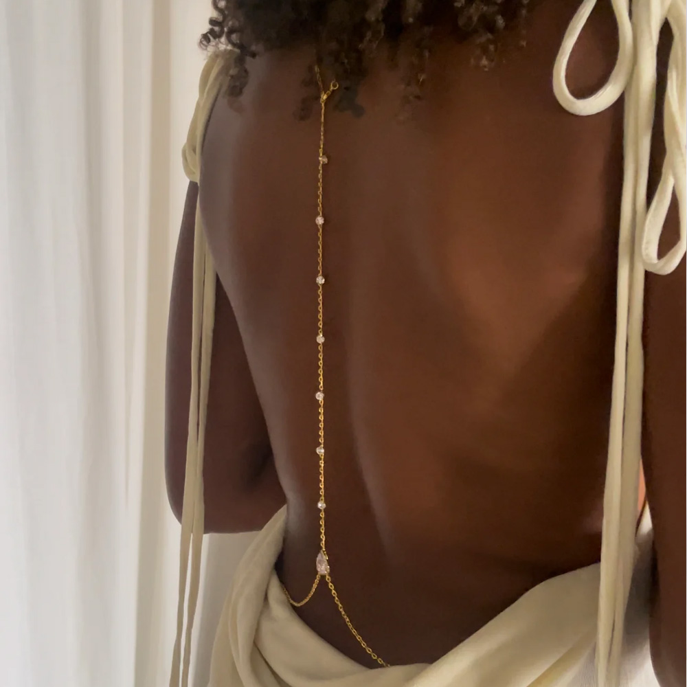 Stonefans Luxury Water Drop Zi - Body Jewelry For Backless Dress review and price