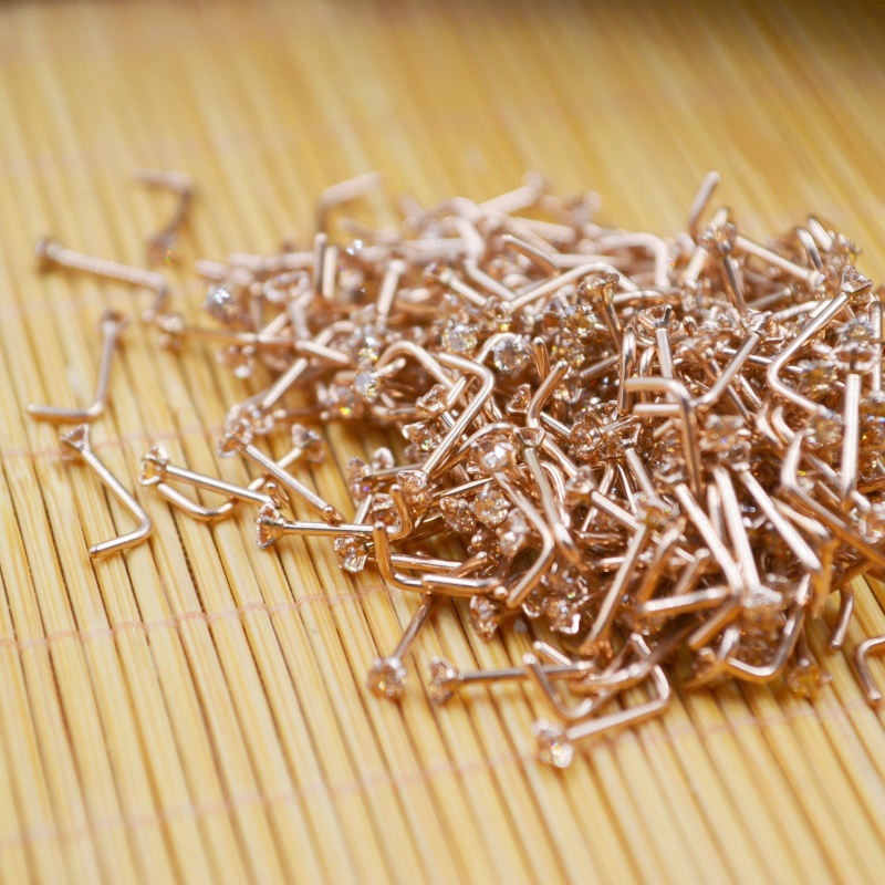 Wholesale 50pcs/Lot 20G PVD Co - Nostril Screw Pin review and price