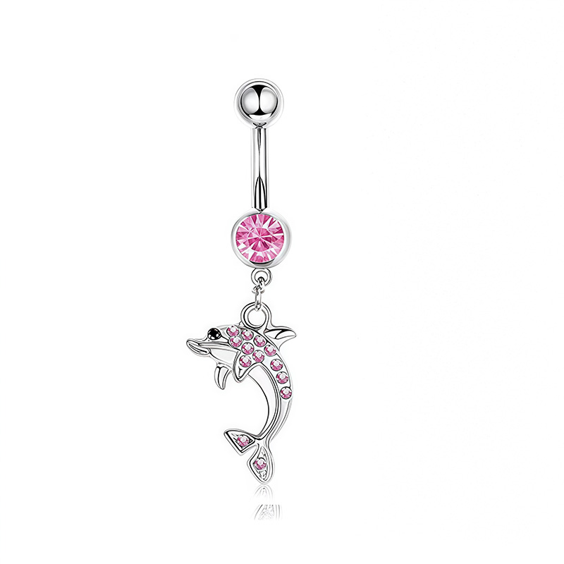 1PCS Pink Crown Belly Button R - Body Jewelry Belly Button Rings review and price