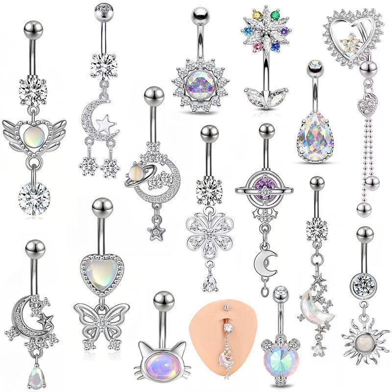 Colorful Y2K Stainless Steel Z - Body Jewelry Belly Button Rings review and price
