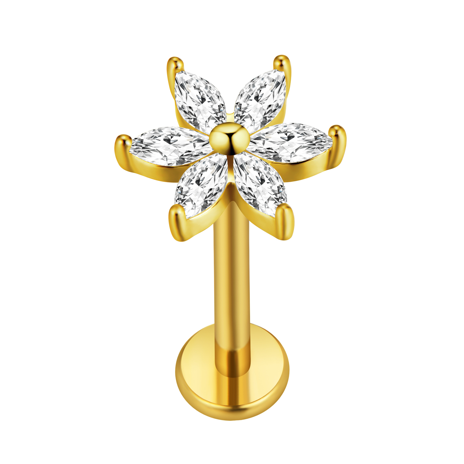 Maple Leaf Labret Piercing Sta - Body Jewelry Surgical Steel review and price