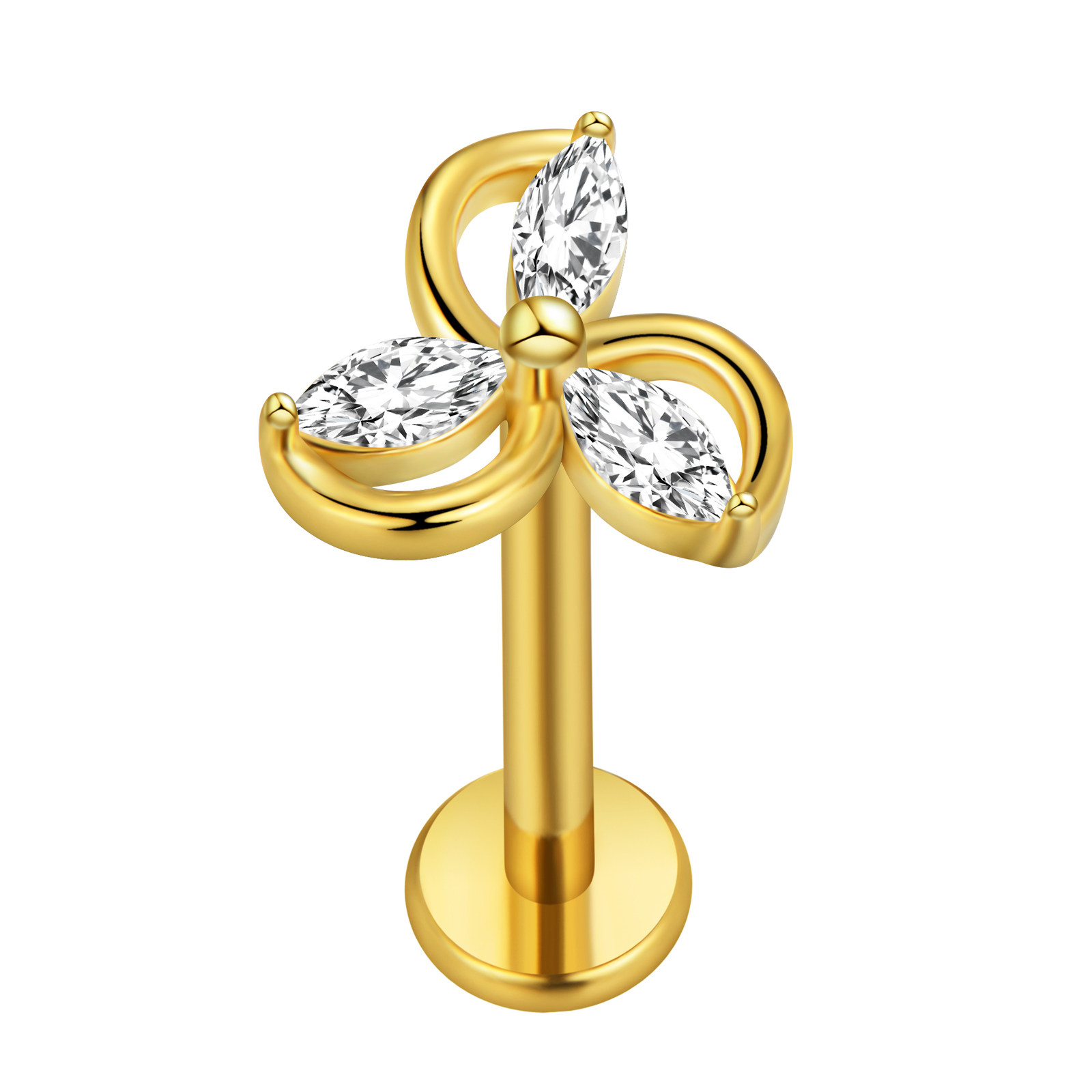 Maple Leaf Labret Piercing Sta - Body Jewelry Surgical Steel review and price