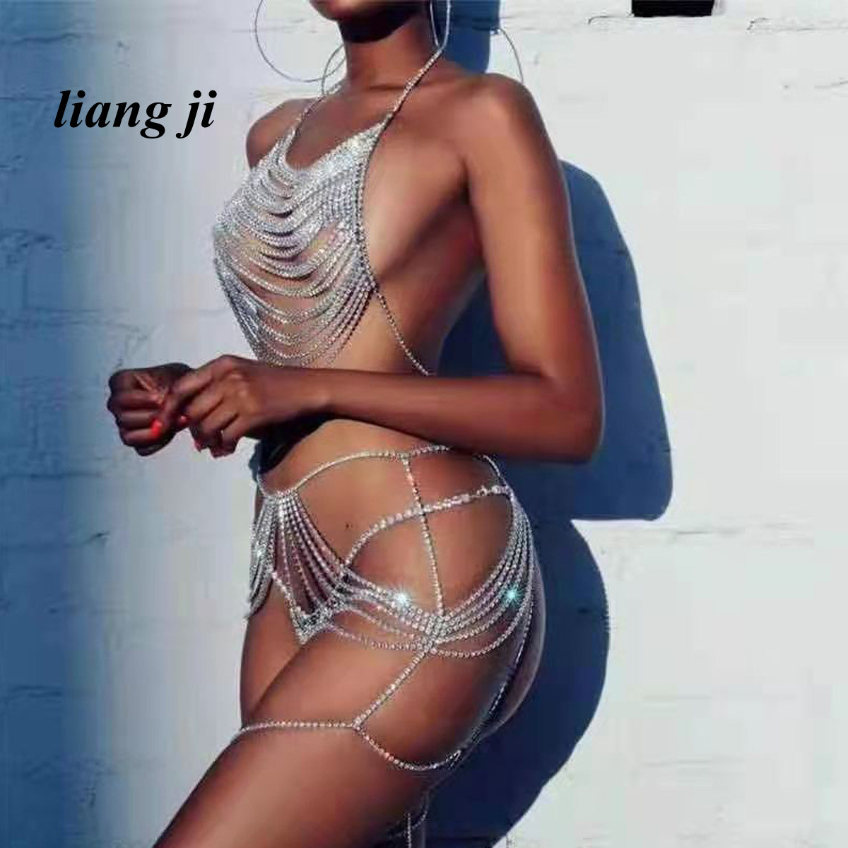 Sexy Body Chain Waist Chain Cr - Body Jewelry Bra review and price