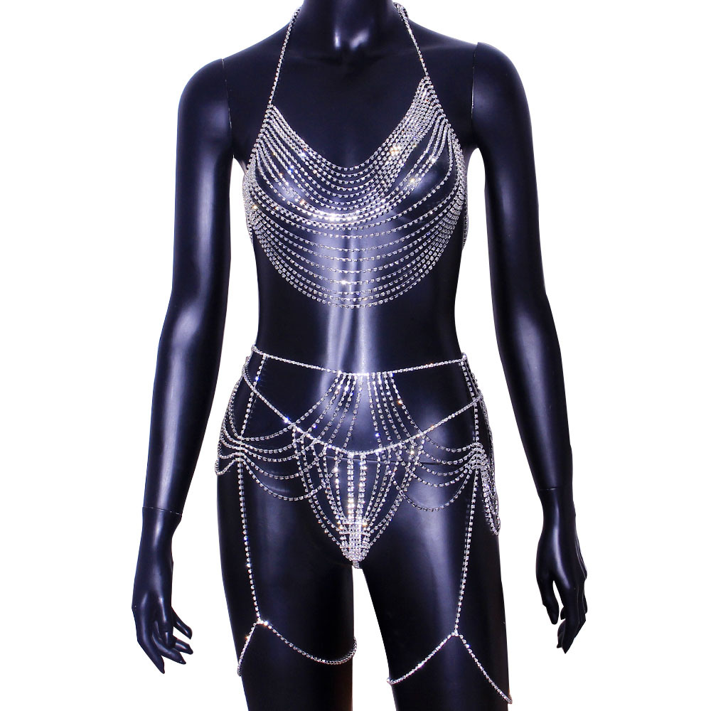 Sexy Body Chain Waist Chain Cr - Body Jewelry Bra review and price