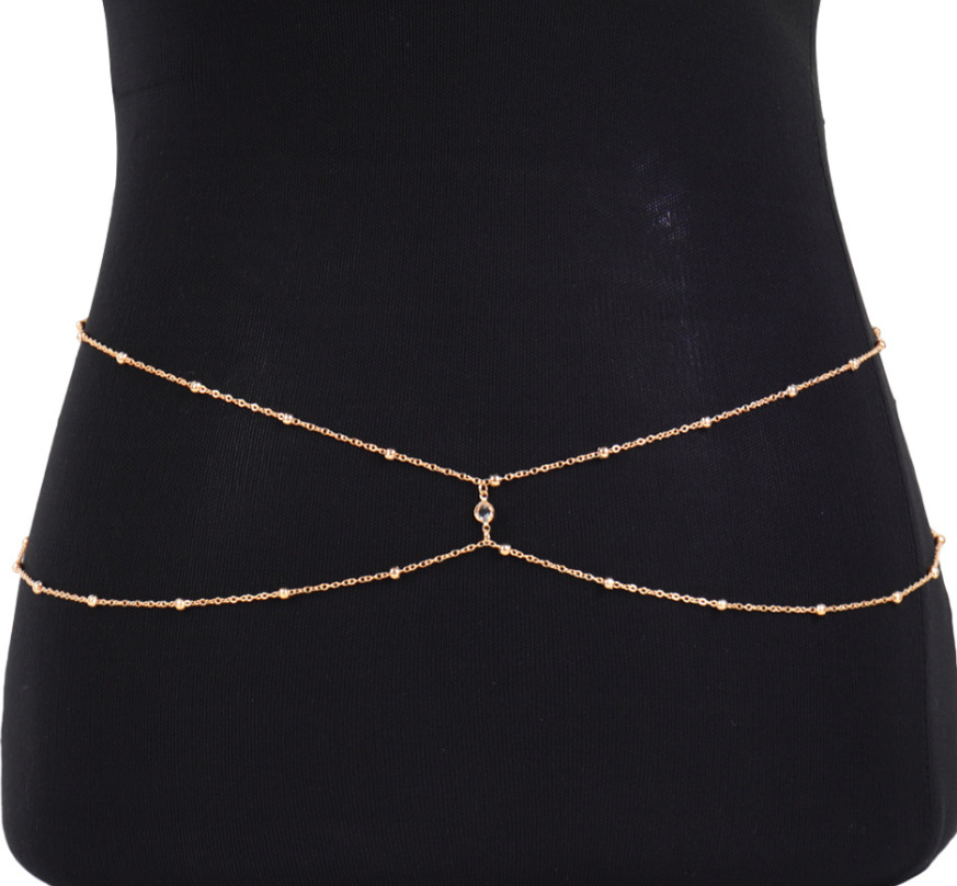Clear Rhinestone Beaded Belly  - Body Jewelry Helix review and price