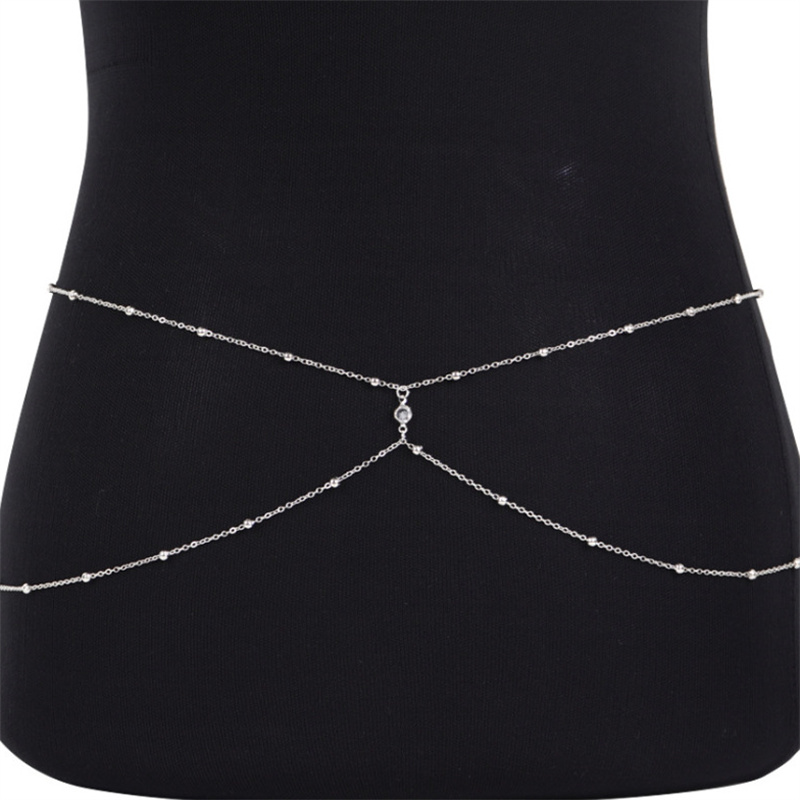Clear Rhinestone Beaded Belly  - Body Jewelry Helix review and price