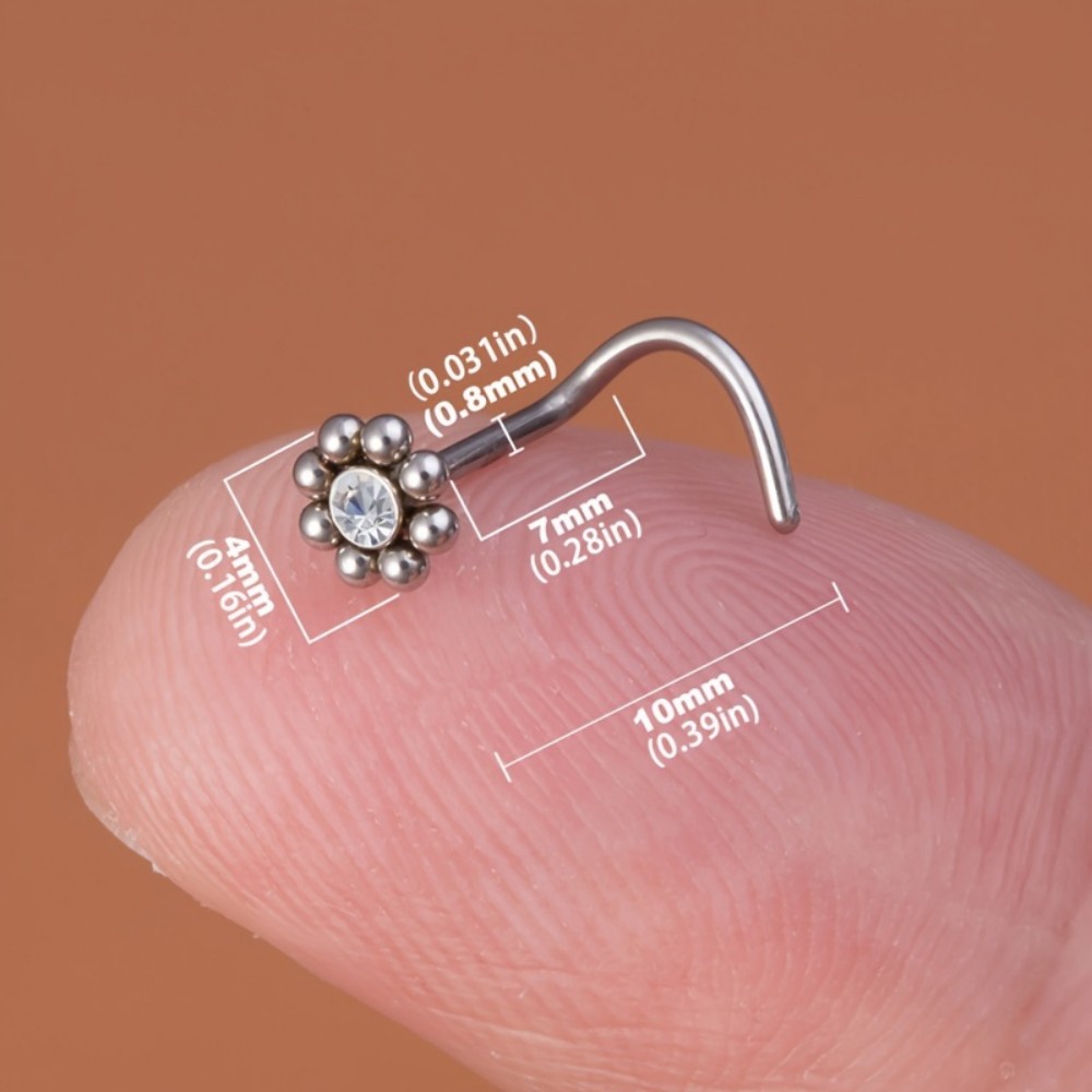 1pc of Flower-Shaped Screw Nos - Nostril Screw Pin review and price