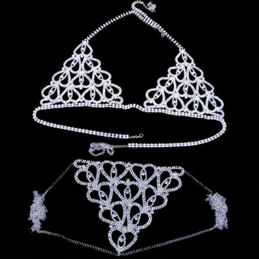Fashion Rhinestone Heart Bra T - Body Jewelry Bra review and price