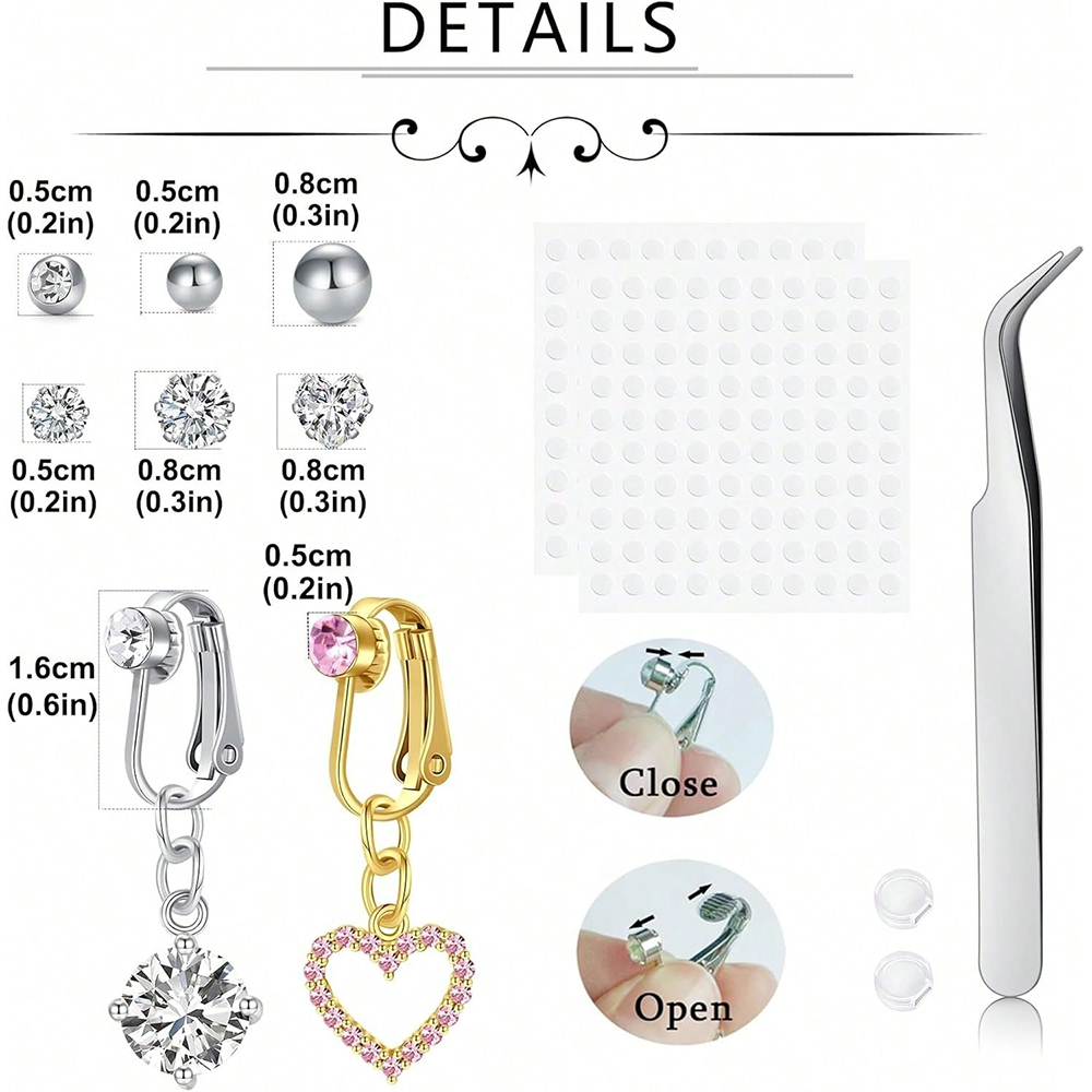 Gold Fake Belly Piercing Cubic - Body Jewelry Belly Button Rings review and price