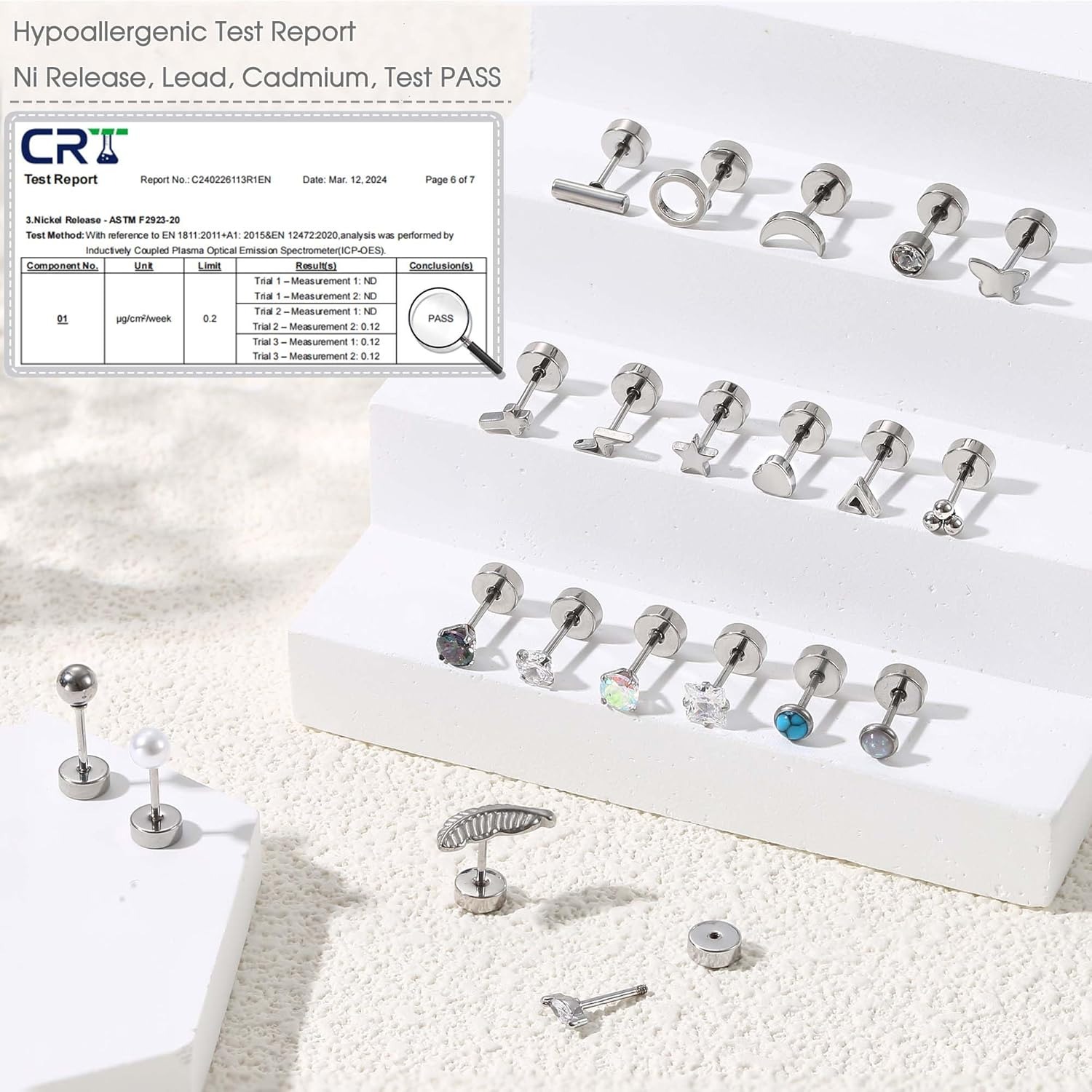 Florideco 1Pair Hypoallergenic - Body Jewelry Surgical Steel review and price