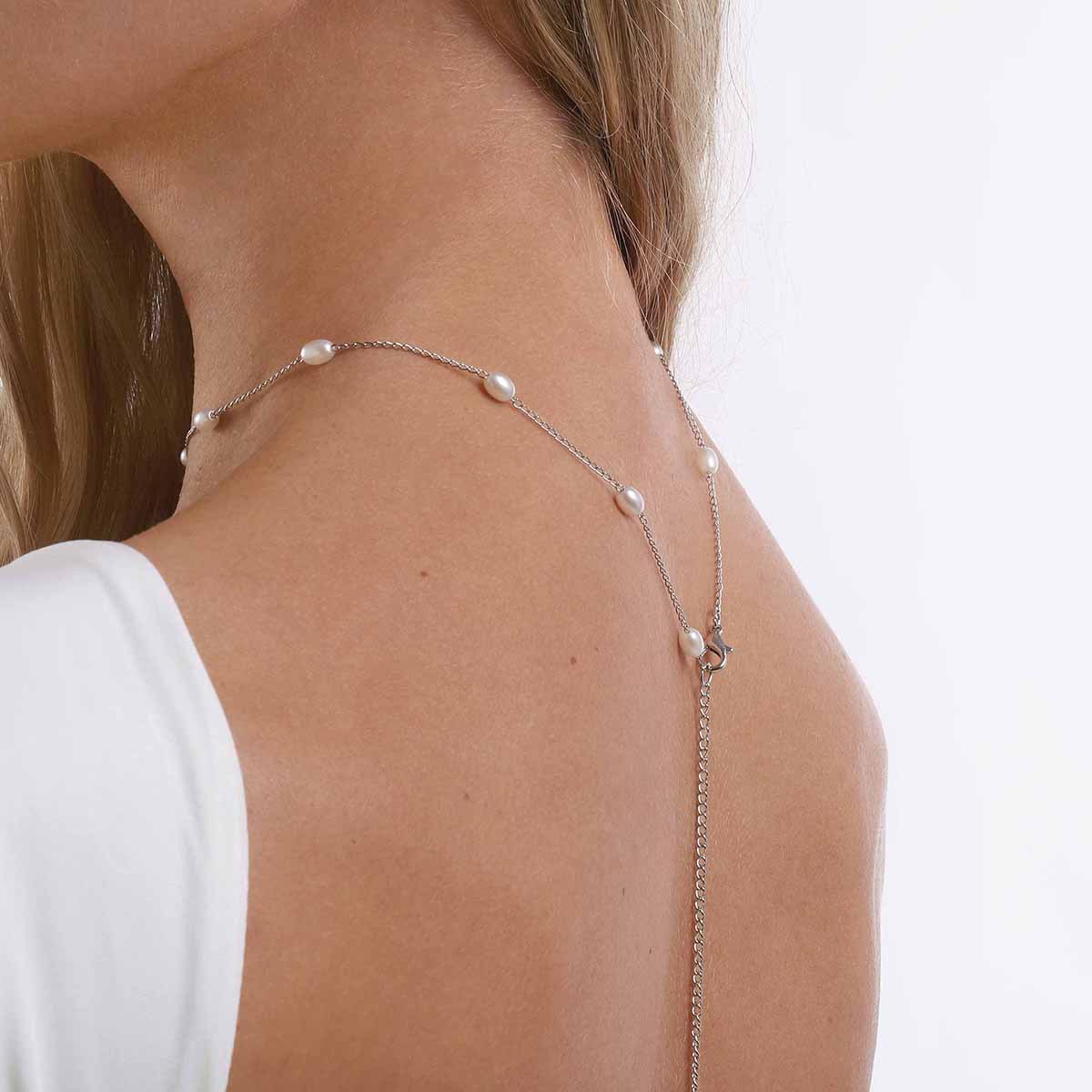 Elegant Back Drop Necklace Wit - Body Jewelry For Backless Dress review and price