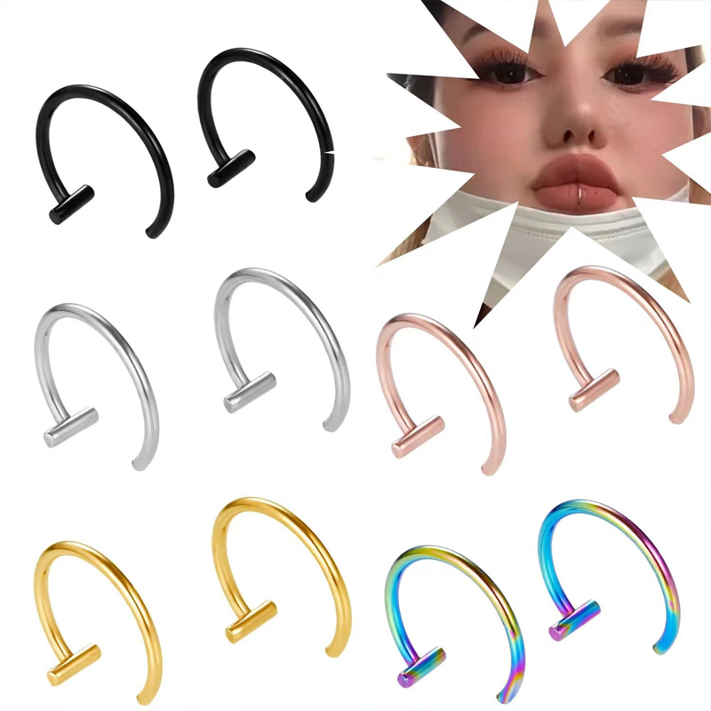 18G Surgical Steel Lip Ring Ha - Body Jewelry Surgical Steel review and price