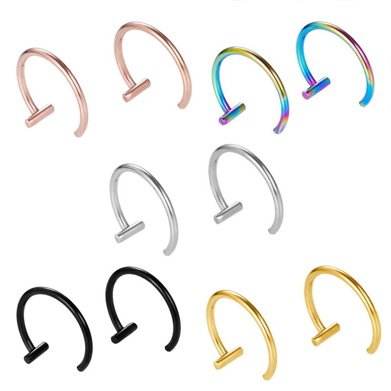 18G Surgical Steel Lip Ring Ha - Body Jewelry Surgical Steel review and price