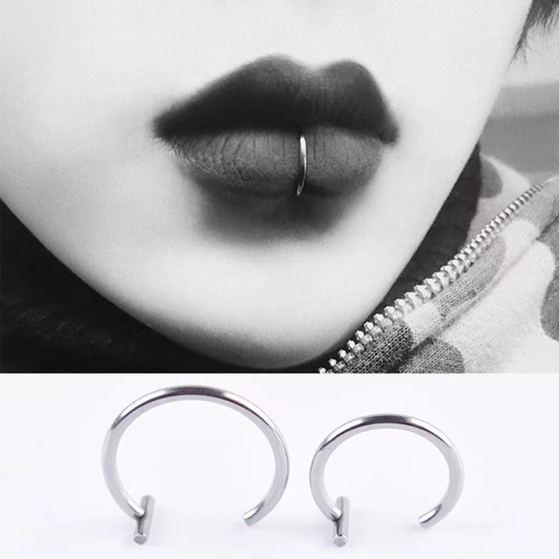 18G Surgical Steel Lip Ring Ha - Body Jewelry Surgical Steel review and price